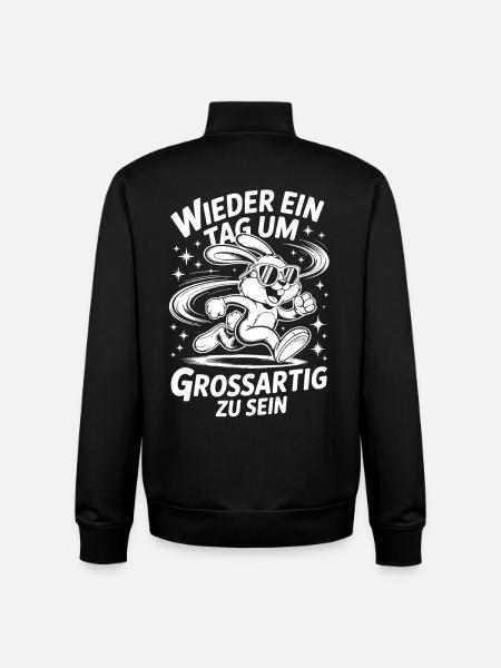 Another day to be great - Unisex Organic Zip Sweatshirt by Stanley/Stella - black