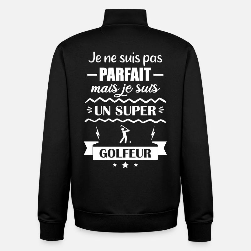 Super Golfer Golf - Unisex Organic Zip Sweatshirt von Stanley/Stella - Schwarz