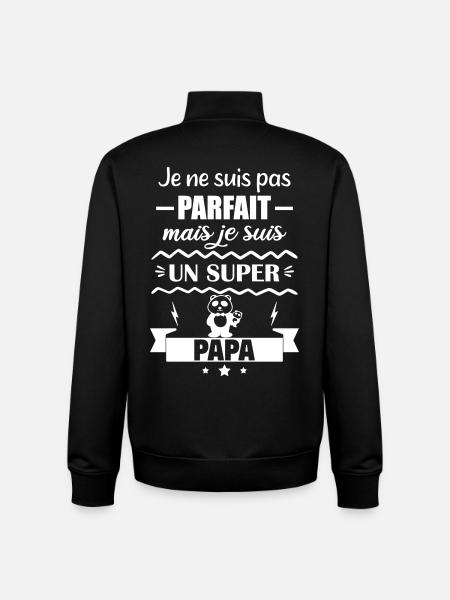 Nicht perfekt, aber toller Papa Papa Geschenk Vater - Unisex Organic Zip Sweatshirt von Stanley/Stella - Schwarz