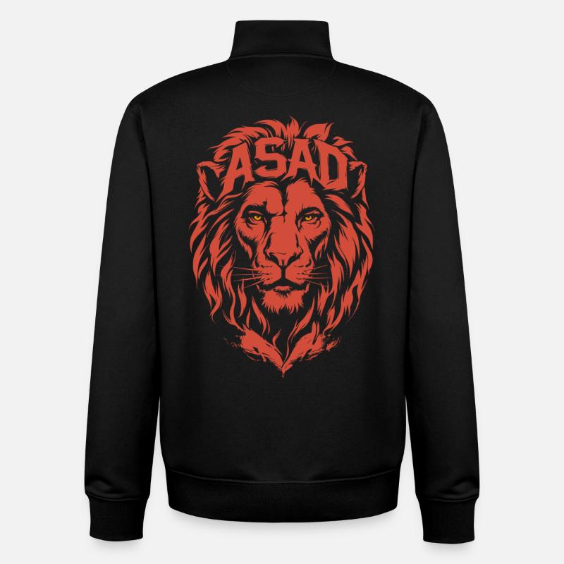 Roter Löwe ASAD Imperious Head - Unisex Organic Zip Sweatshirt von Stanley/Stella - Schwarz