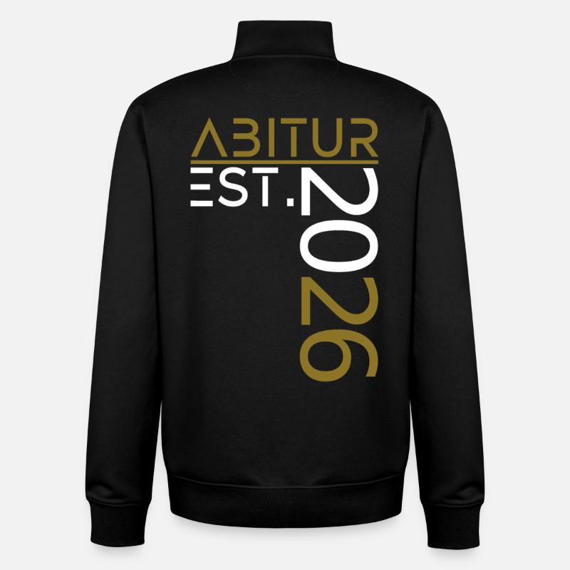 Abitur 2026 - Sweat zippé unisexe en coton bio Stanley/Stella - noir