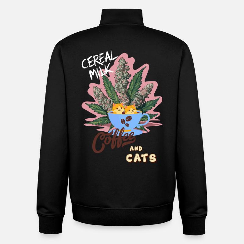 Cereal Milk C&C - Unisex Organic Zip Sweatshirt by Stanley/Stella - black
