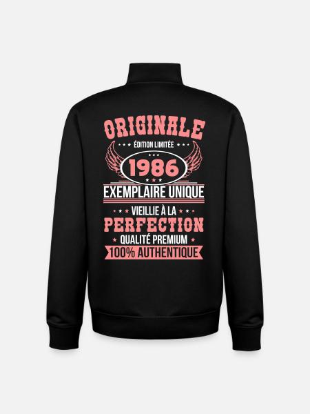 1986 – Unique example – Premium quality - Unisex Organic Zip Sweatshirt by Stanley/Stella - black