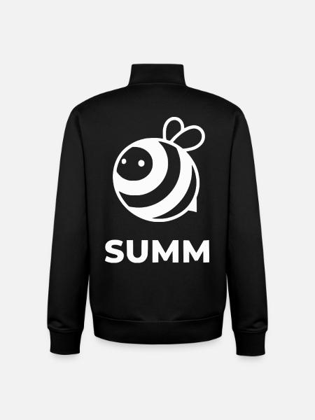 Summende Biene Icon-Design - Unisex Organic Zip Sweatshirt von Stanley/Stella - Schwarz