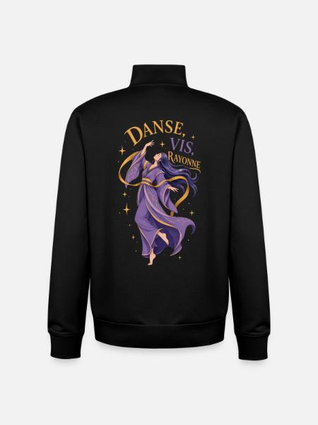 Déesse Céleste : Danse, Vis, Rayonne - Sweat zippé unisexe en coton bio Stanley/Stella - noir