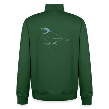Buchfink - Sweat zippé unisexe en coton bio Stanley/Stella - vert bouteille - Dos - AI Model Male 185 dark (185cm)