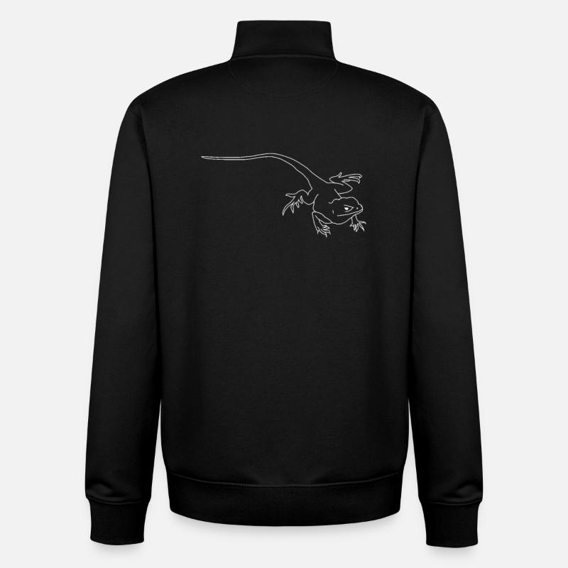 Eidechse - Unisex Organic Zip Sweatshirt von Stanley/Stella - Schwarz