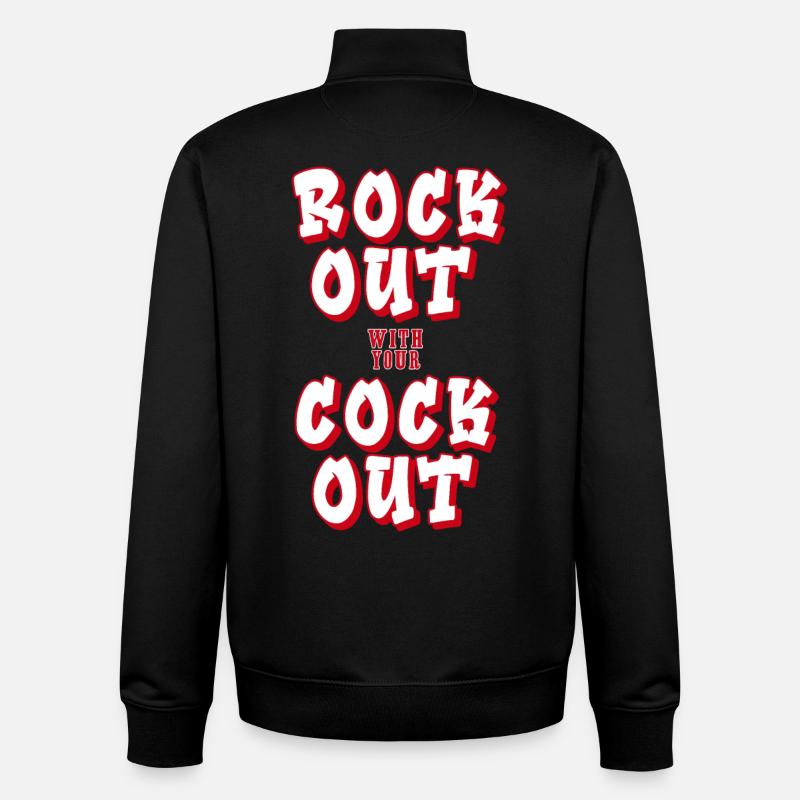 Rock out - Unisex Organic Zip Sweatshirt by Stanley/Stella - black