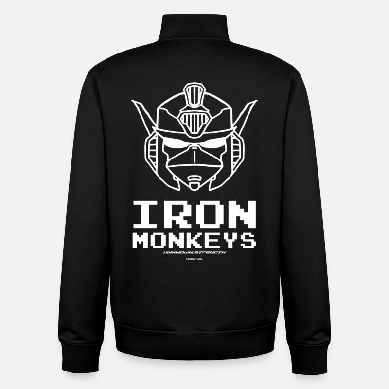 IRON MONKEYS ROBO MONKEY - Unisex Organic Zip Sweatshirt von Stanley/Stella - Schwarz