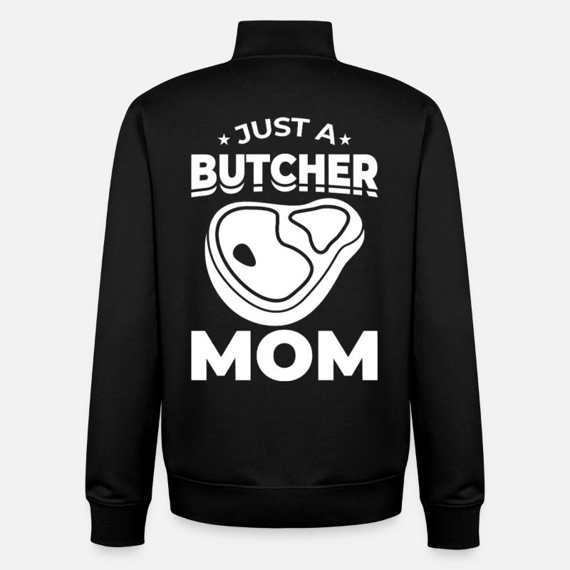 Nur eine Metzger Mutter - Unisex Organic Zip Sweatshirt von Stanley/Stella - Schwarz