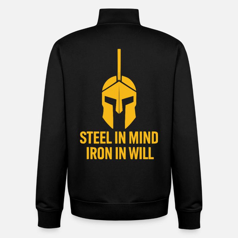 Steel in Mind Iron in Will Tee - Unisex Organic Zip Sweatshirt by Stanley/Stella - black