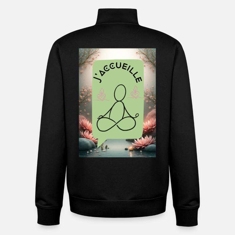 Willkommen, Zen - Unisex Organic Zip Sweatshirt von Stanley/Stella - Schwarz
