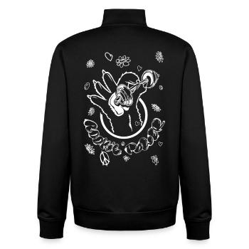 Gymnase - Sweat zippé unisexe en coton bio Stanley/Stella - noir - Dos - AI Model Male 185 light (185cm)