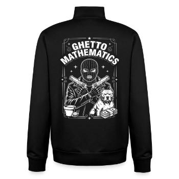 Ghetto Mathematics - Unisex Organic Zip Sweatshirt by Stanley/Stella - black - Back - AI Model Male 185 light (185cm)