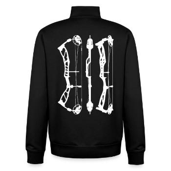 EliteBasin_PlanW - Sweat zippé unisexe en coton bio Stanley/Stella - noir - Dos - AI Model Male 185 light (185cm)