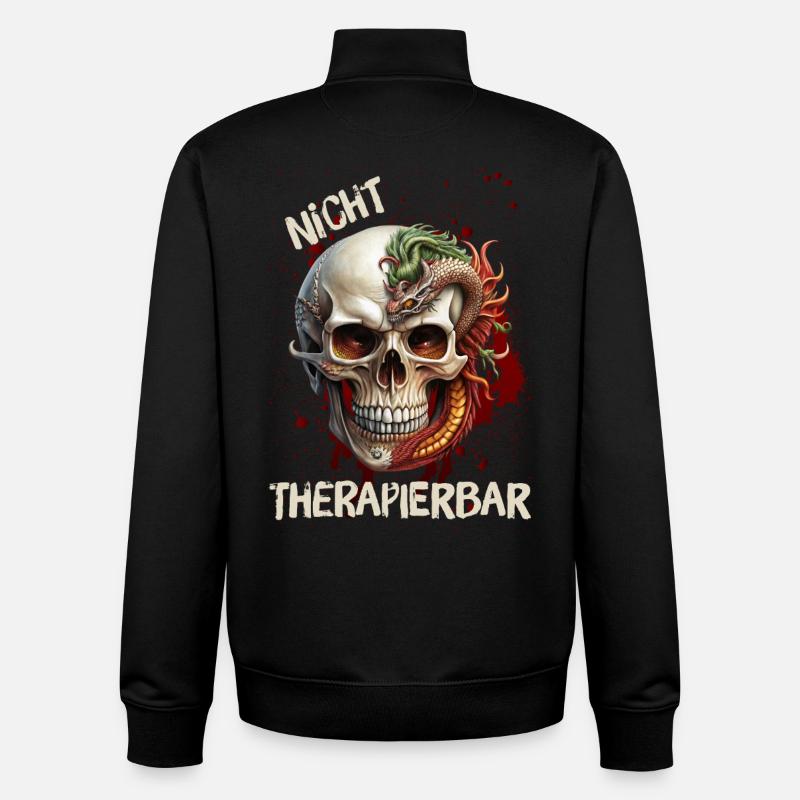 Non traitable - Sweat zippé unisexe en coton bio Stanley/Stella - noir