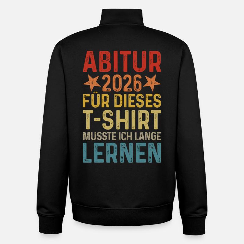 Abitur 2026 - Sweat zippé unisexe en coton bio Stanley/Stella - noir