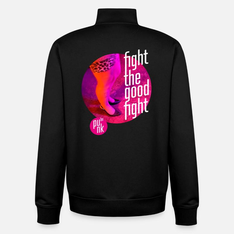 ThinkBick_Fight_the_good_fight_2026_4 - Unisex Organic Zip Sweatshirt von Stanley/Stella - Schwarz