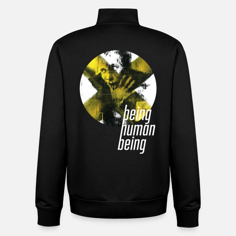 ThinkBick_being_human_being_2026_5 - Unisex Organic Zip Sweatshirt von Stanley/Stella - Schwarz