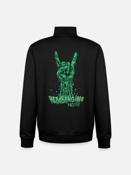 Hand Rock Neon Factory Live - Unisex Organic Zip Sweatshirt by Stanley/Stella - black