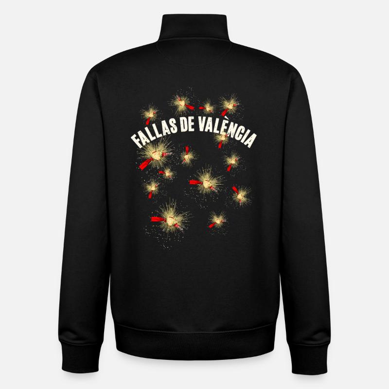 Fallas De Valencia Pyro Feuerwerk - Unisex Organic Zip Sweatshirt von Stanley/Stella - Schwarz
