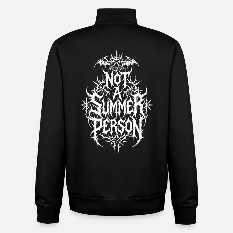 Not a summer person - Unisex Organic Zip Sweatshirt von Stanley/Stella - Schwarz