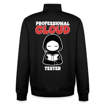 Humor Professional Cloud Tester Manga - Unisex Organic Zip Sweatshirt by Stanley/Stella - black - Back - AI Model Male 185 light (185cm)