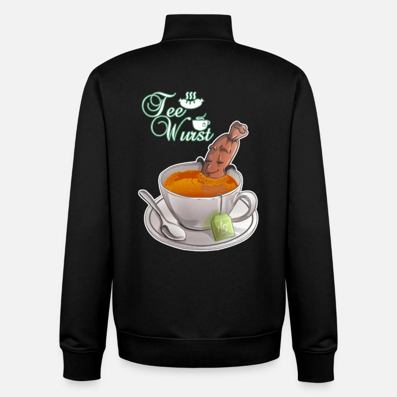 Tea sausage - Unisex Organic Zip Sweatshirt by Stanley/Stella - black