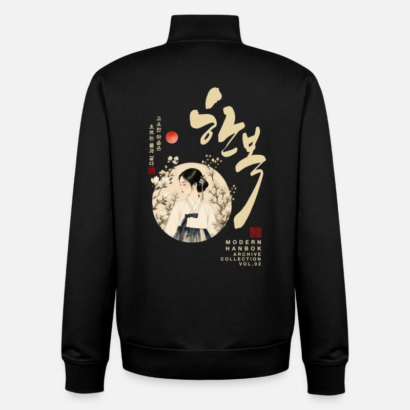 Modern Hanbok Archive - Unisex Organic Zip Sweatshirt by Stanley/Stella - black
