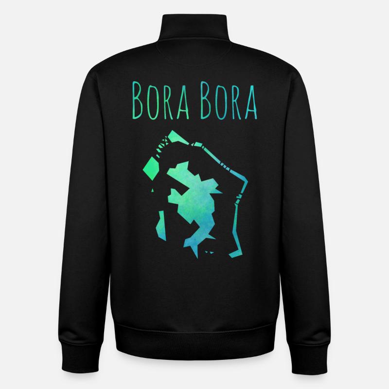 bora bora - Unisex Organic Zip Sweatshirt by Stanley/Stella - black