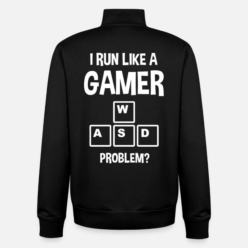 Gaming - Sweat zippé unisexe en coton bio Stanley/Stella - noir