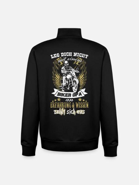 Biker Opa - Unisex Organic Zip Sweatshirt von Stanley/Stella - Schwarz
