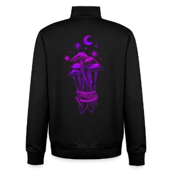 Pilze Magie Zauberpilze - Unisex Organic Zip Sweatshirt von Stanley/Stella - Schwarz - Hinten - AI Model Male 185 light (185cm)