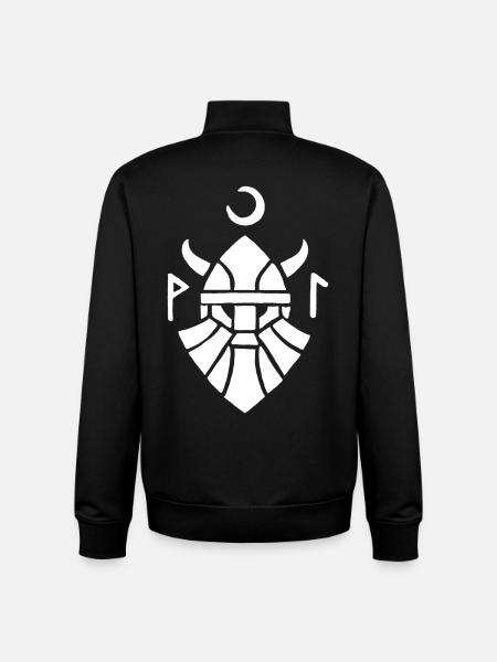 Weißes Wikinger-Krieger-Symbol - Unisex Organic Zip Sweatshirt von Stanley/Stella - Schwarz