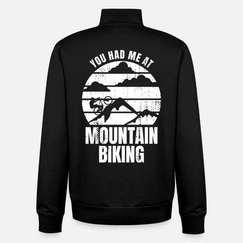Mountainbikefahrer - Unisex Organic Zip Sweatshirt von Stanley/Stella - Schwarz