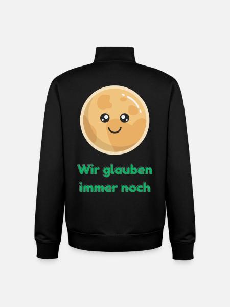 Wir glauben immer noch mit Pluto - Unisex Organic Zip Sweatshirt von Stanley/Stella - Schwarz