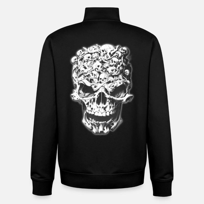 Schädel der Schädel - Unisex Organic Zip Sweatshirt von Stanley/Stella - Schwarz
