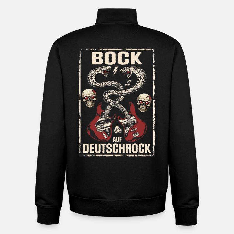 Bock auf Deutschrock - Unisex Organic Zip Sweatshirt von Stanley/Stella - Schwarz