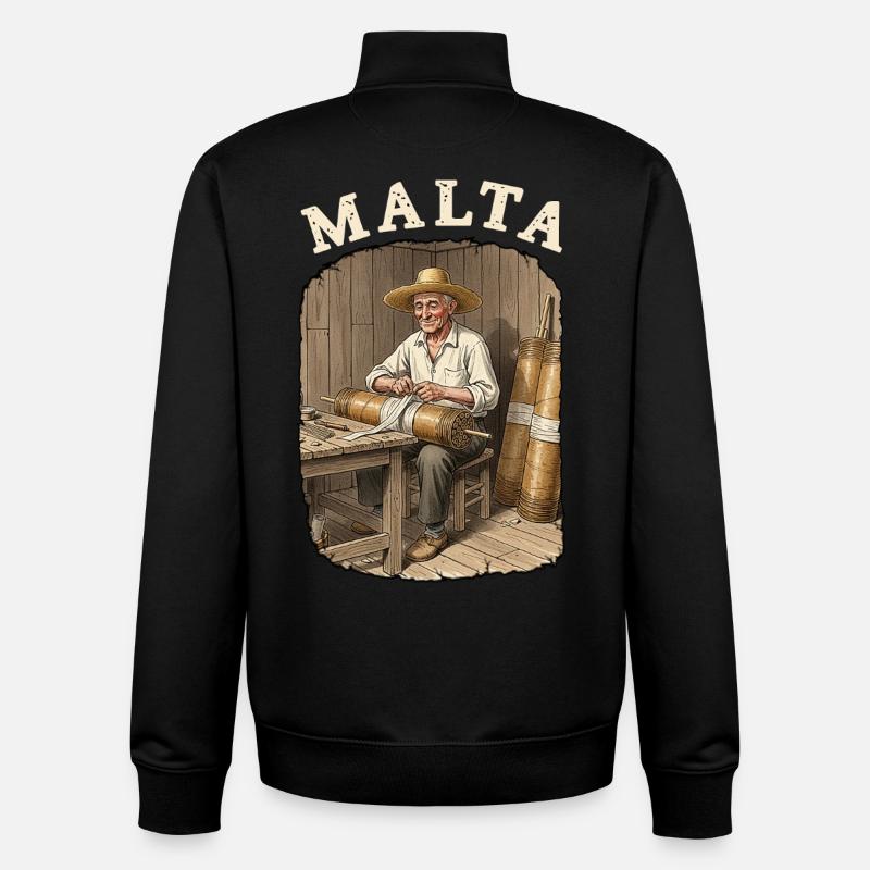 Malta Pyro Fireworks - Unisex Organic Zip Sweatshirt von Stanley/Stella - Schwarz
