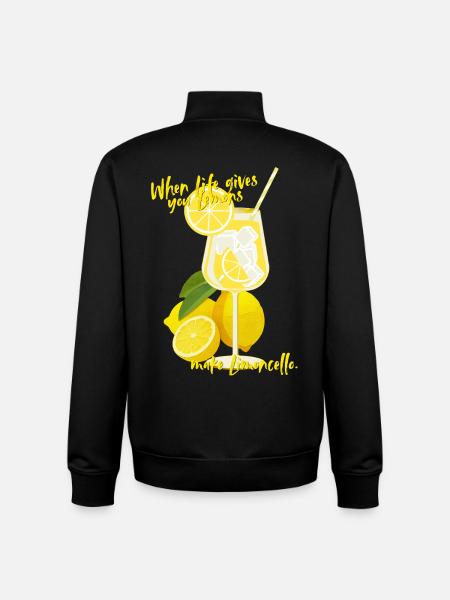Limoncello - Sweat zippé unisexe en coton bio Stanley/Stella - noir