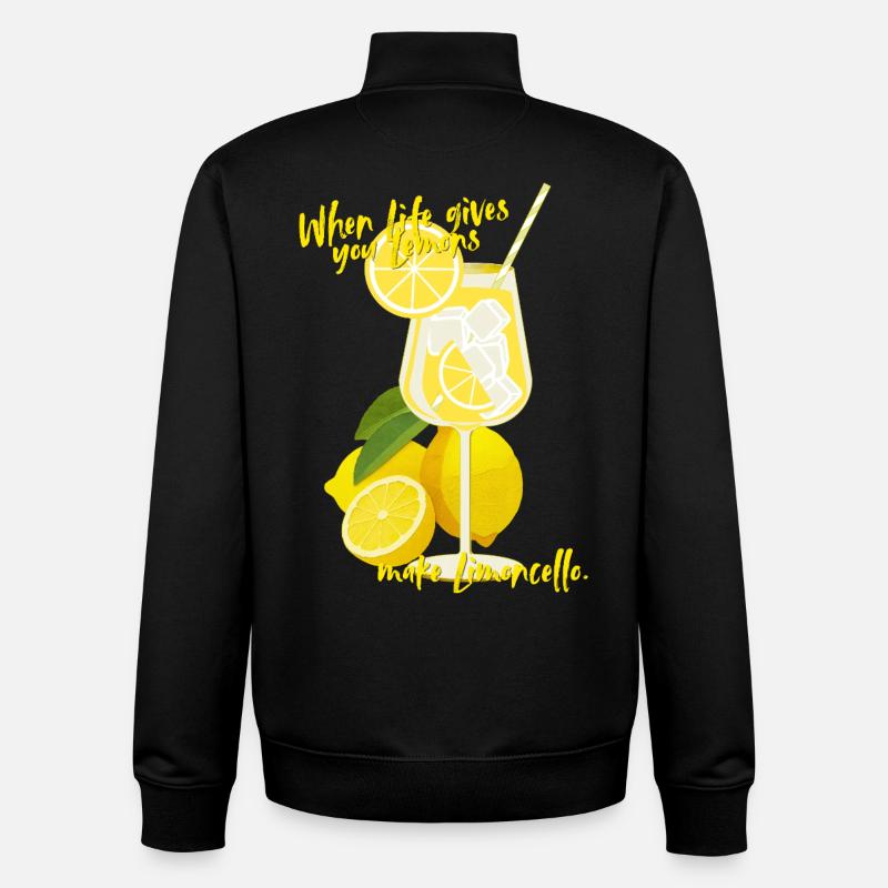 Limoncello - Sweat zippé unisexe en coton bio Stanley/Stella - noir