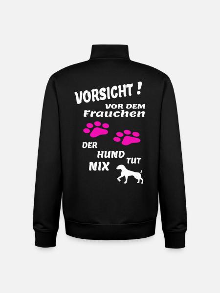 Hund & Frauchen - Unisex Organic Zip Sweatshirt von Stanley/Stella - Schwarz