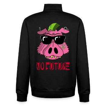 Punk Pig - Unisex Organic Zip Sweatshirt by Stanley/Stella - black - Back - AI Model Male 185 light (185cm)