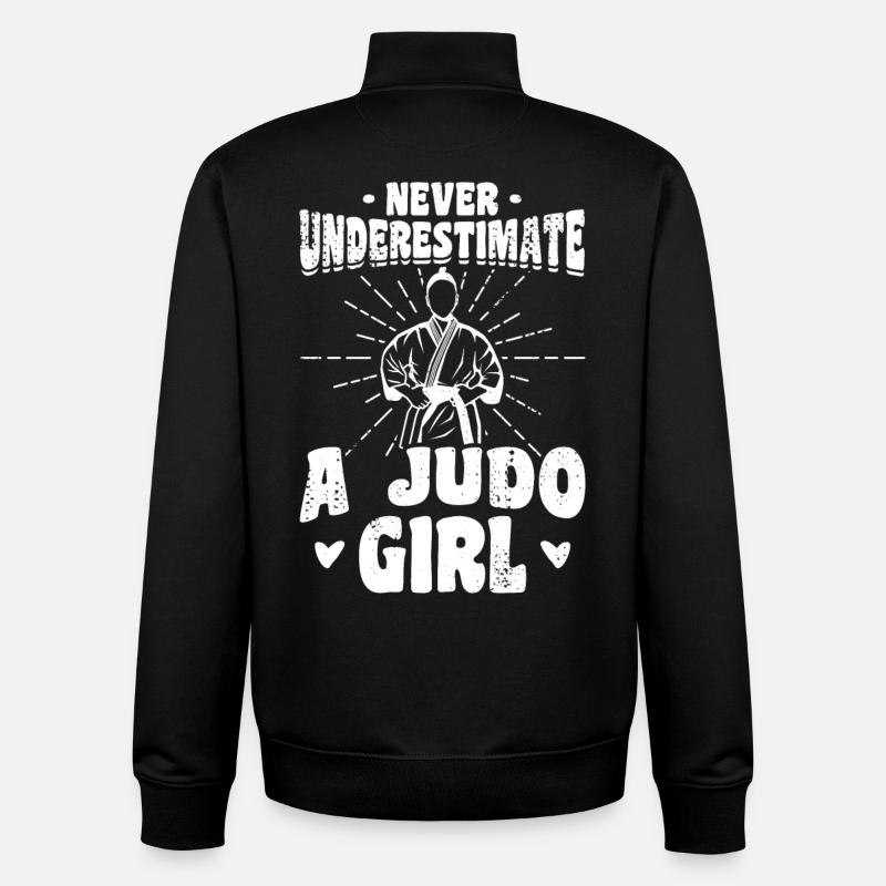 Weibliche Judoka - Unisex Organic Zip Sweatshirt von Stanley/Stella - Schwarz