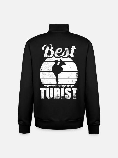 Best Tuba Player - Unisex Organic Zip Sweatshirt by Stanley/Stella - black