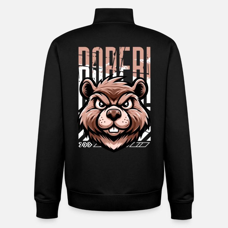 BOBER - Sweat zippé unisexe en coton bio Stanley/Stella - noir