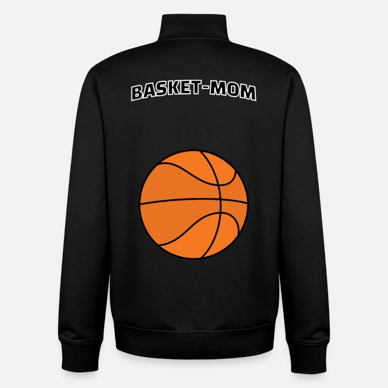 Panier-maman - Sweat zippé unisexe en coton bio Stanley/Stella - noir