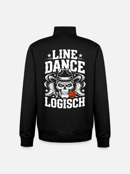 Line Dance Logical Skull - Unisex Organic Zip Sweatshirt by Stanley/Stella - black