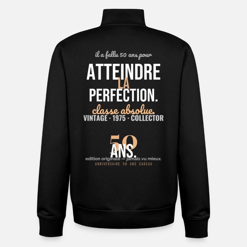 La Classe Absolue 50 - Sweat zippé unisexe en coton bio Stanley/Stella - noir