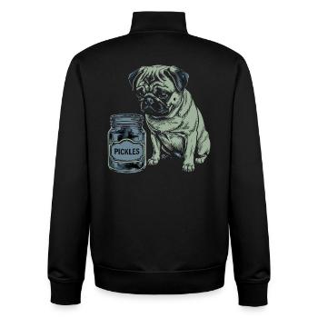 Dog Friend Design – Heart for Four-legged Friends - Unisex Organic Zip Sweatshirt by Stanley/Stella - black - Back - AI Model Male 185 light (185cm)